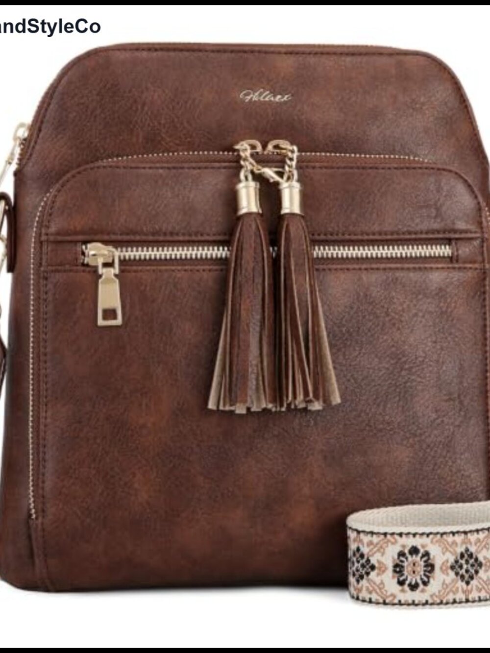 Vegan Leather Crossbody Bag RFID Anti-Theft Multi-Pocket Purse